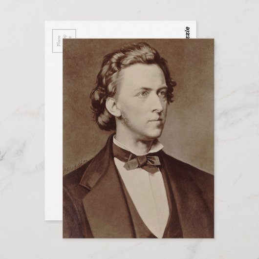 Frederic Chopin Postkarte (Vorne/Hinten)