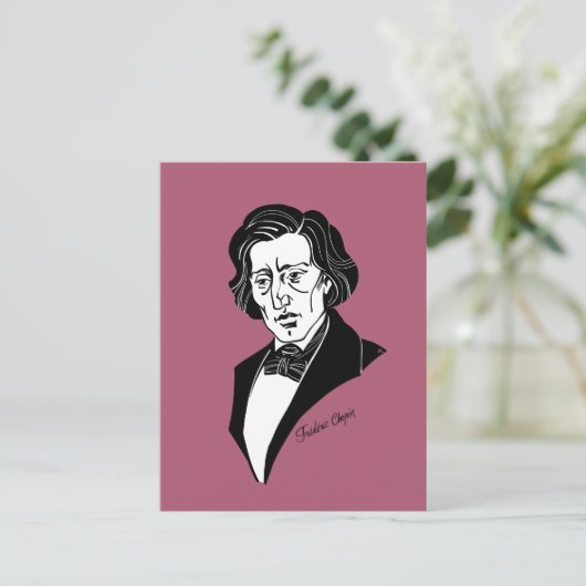 Frederic Chopin Postkarte (Stehend Vorderseite)