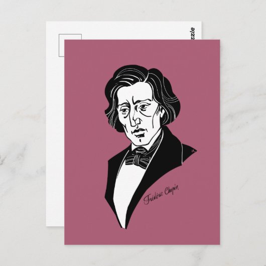 Frederic Chopin Postkarte (Vorne/Hinten)