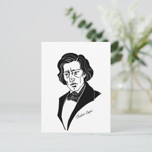 Frederic Chopin Postkarte (Stehend Vorderseite)