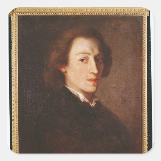 Frederic Chopin Quadratischer Aufkleber (Vorderseite)