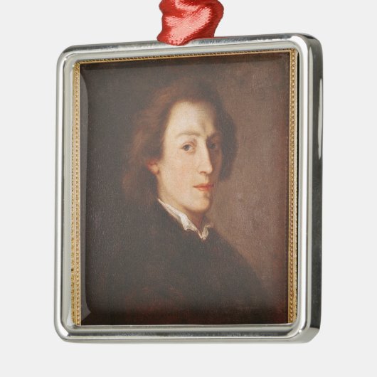 Frederic Chopin Silbernes Ornament (Links)
