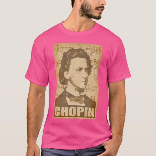 Frederic Chopin Vintag Torn Composer T-Shirt (Vorderseite)