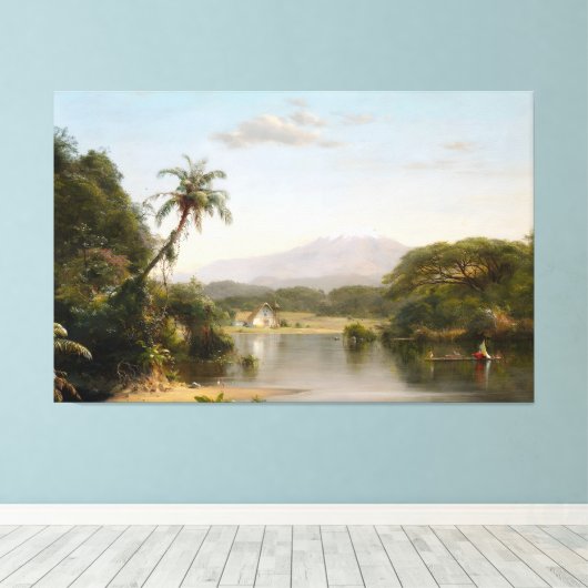 FREDERIC CHURCH - Aussicht auf den Fluss Magdalena Leinwanddruck (Insitu (Holzboden))