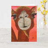 Frederic das niedliche Kamel - Gruß-Karte Karte (Gelbe Blume)