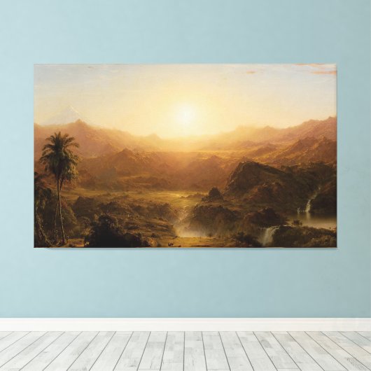 FREDERIC E. CHURCH - Die Anden Ecuadors - 1855 Leinwanddruck (Insitu (Holzboden))