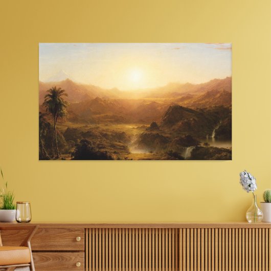 FREDERIC E. CHURCH - Die Anden Ecuadors - 1855 Leinwanddruck (Insitu (Wohnzimmer))