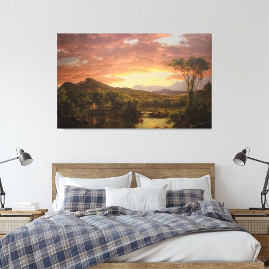 FREDERIC EDWIN CHURCH - A LAND ZUHAUSE - 1854 - LEINWANDDRUCK (Insitu (Schlafzimmer))