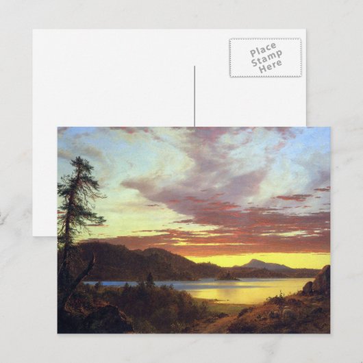 Frederic Edwin Church - A Sunset Postkarte (Vorne/Hinten)