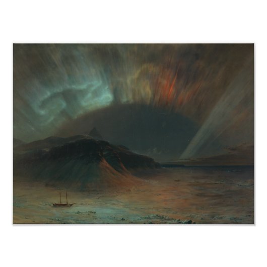 Frederic Edwin Church, Aurora Borealis Fotodruck (Vorne)