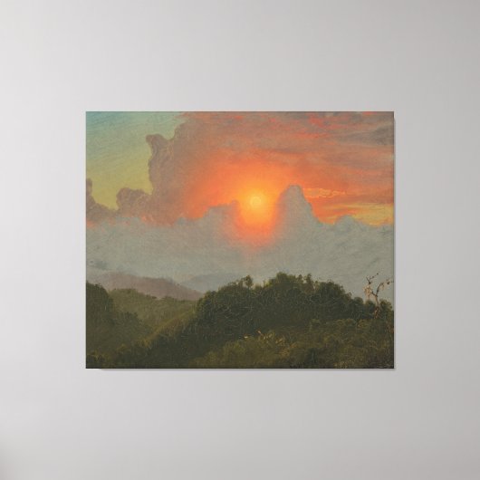 Frederic Edwin Church - Bewölkter Himmel Leinwanddruck (Vorderseite)