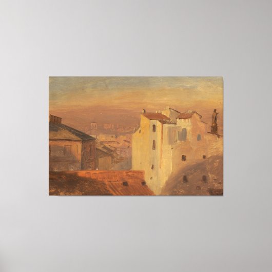 Frederic Edwin Church - Dächer, Rom, Italien Leinwanddruck (Vorderseite)