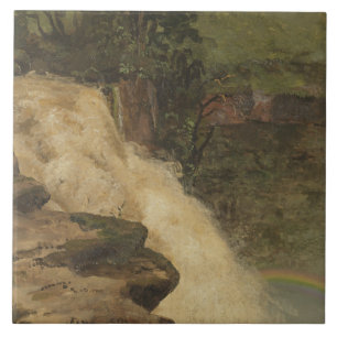 Frederic Edwin Church - Ein Wasserfall in Kolumbie Fliese