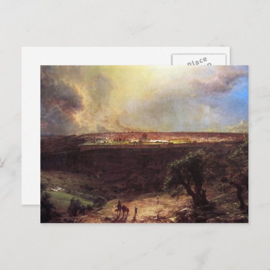 Frederic Edwin Church - Jerusalem vom Monte o Postkarte (Vorne/Hinten)