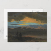 Frederic Edwin Church - Sonnenuntergang über dem H Postkarte (Vorne/Hinten)