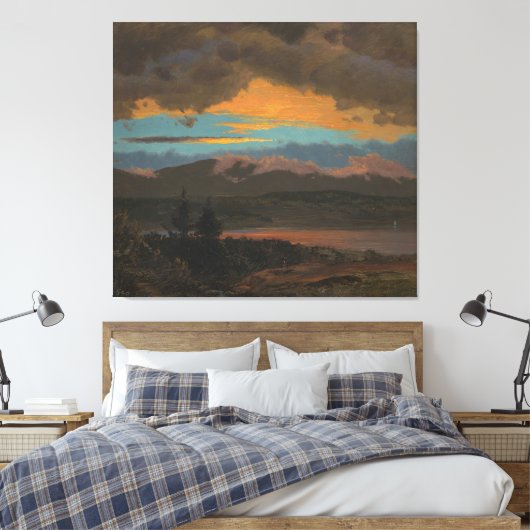 Frederic Edwin Church - Sunset across the Catskill Leinwanddruck (Insitu (Schlafzimmer))