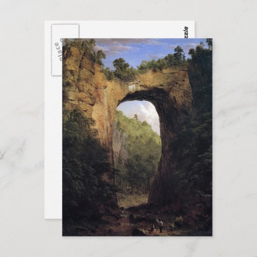 Frederic Edwin Church - The Natural Bridge Virgini Postkarte (Vorne/Hinten)
