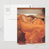 Frederic Leighton Flammender Juni Postkarte (Vorne/Hinten)