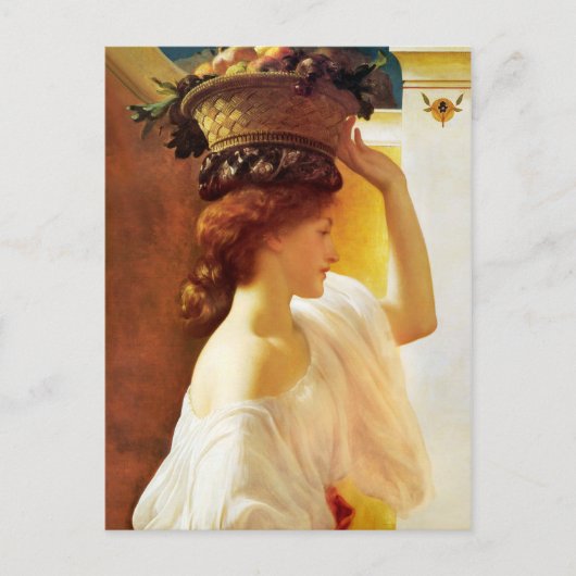 Frederic Leighton Girl mit Obstkorb CC0953 Postkarte (Vorderseite)