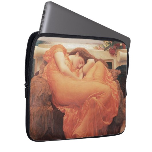 Frederic Lord Leighton Flaming June Square Art Laptopschutzhülle (Vorne Rechts)