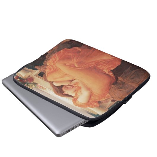 Frederic Lord Leighton Flaming June Square Art Laptopschutzhülle (Vorne Knopf)