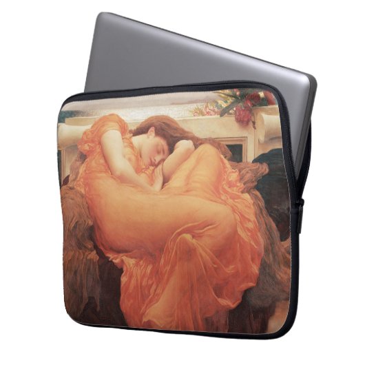 Frederic Lord Leighton Flaming June Square Art Laptopschutzhülle (Vorderseite Links)