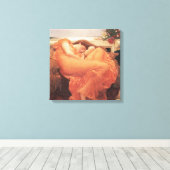 Frederic Lord Leighton Flaming June Square Art Leinwanddruck (Insitu (Holzboden))