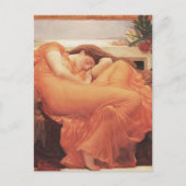 Frederic Lord Leighton Flaming June Square Art Postkarte (Vorderseite)