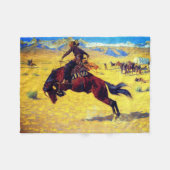 Frederic Remington A Cold Morning auf der Range Fleecedecke (Vorderseite (Horizontal))