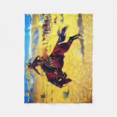 Frederic Remington A Cold Morning auf der Range Fleecedecke (Vorderseite)