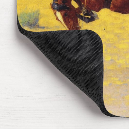 Frederic Remington am kalten Morgen auf der Streck Mousepad (Ecke)