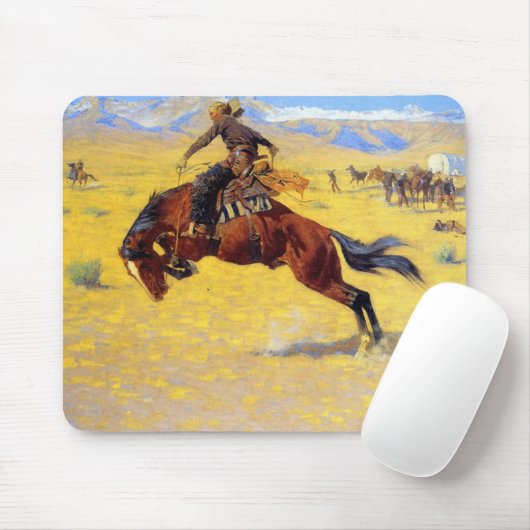 Frederic Remington am kalten Morgen auf der Streck Mousepad (Mit Mouse)