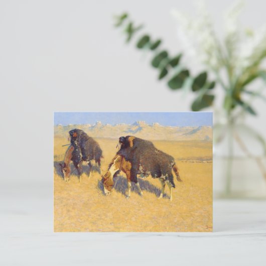 Frederic Remington - Amerikanische Ureinwohner sim Postkarte (Stehend Vorderseite)