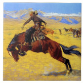 Frederic Remington Art "A Cold Morning on Rang Fliese (Vorderseite)