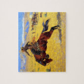 Frederic Remington Art "A Cold Morning on Rang Puzzle (Vertikal)