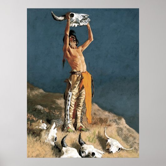 Frederic Remington Art "Zurück in das Buffalo Poster (Vorne)