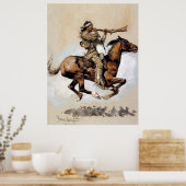 Frederic Remington "Buffalo Hunter Spitting Bullet Poster (Küche)