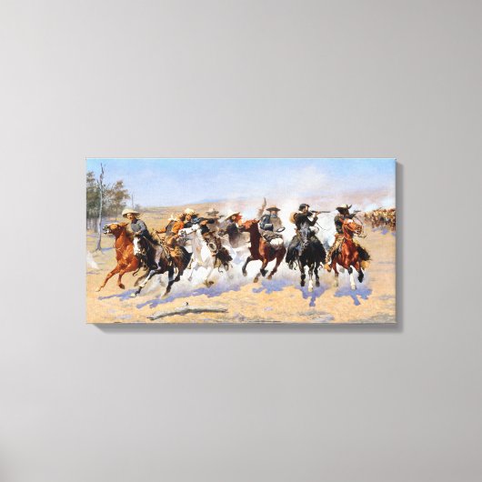 Frederic Remington Dash für Holz Leinwanddruck (Vorderseite)