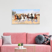 Frederic Remington Dash für Holz Leinwanddruck (Insitu (Wohnzimmer))