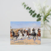 Frederic Remington Dash für Holz Postkarte (Stehend Vorderseite)