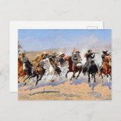 Frederic Remington Dash für Holz Postkarte (Vorne/Hinten)
