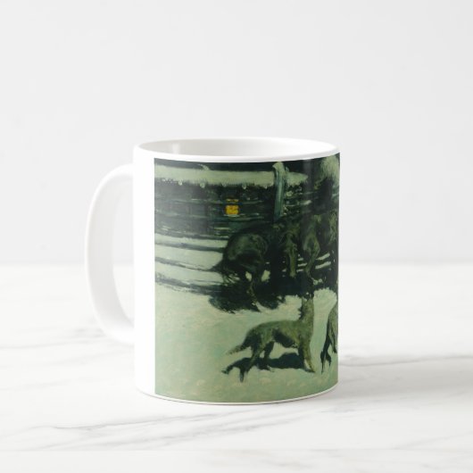 Frederic Remington - Der Aufruf zur Hilfe Kaffeetasse (Vorderseite Links)