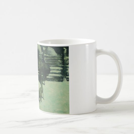 Frederic Remington - Der Aufruf zur Hilfe Kaffeetasse (Rechts)