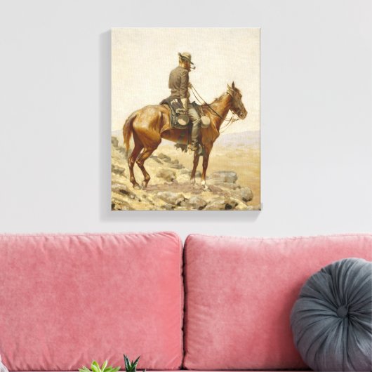 Frederic Remington - Der Ausblick Leinwanddruck (Insitu (Wohnzimmer))