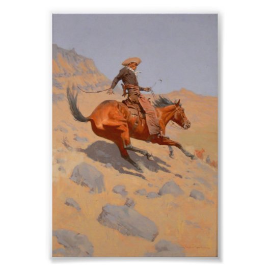 Frederic Remington - Der Cowboy Fotodruck (Vorne)