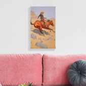 Frederic Remington - Der Cowboy Leinwanddruck (Insitu (Wohnzimmer))