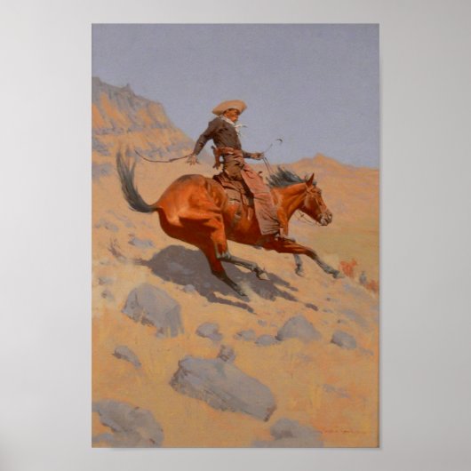 Frederic Remington - Der Cowboy Poster (Vorne)