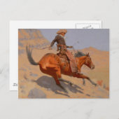 Frederic Remington - Der Cowboy Postkarte (Vorne/Hinten)