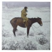 Frederic Remington - der Herden-Junge Fliese (Vorderseite)