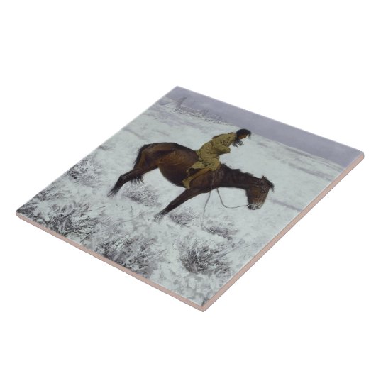 Frederic Remington - der Herden-Junge Fliese (Seite)